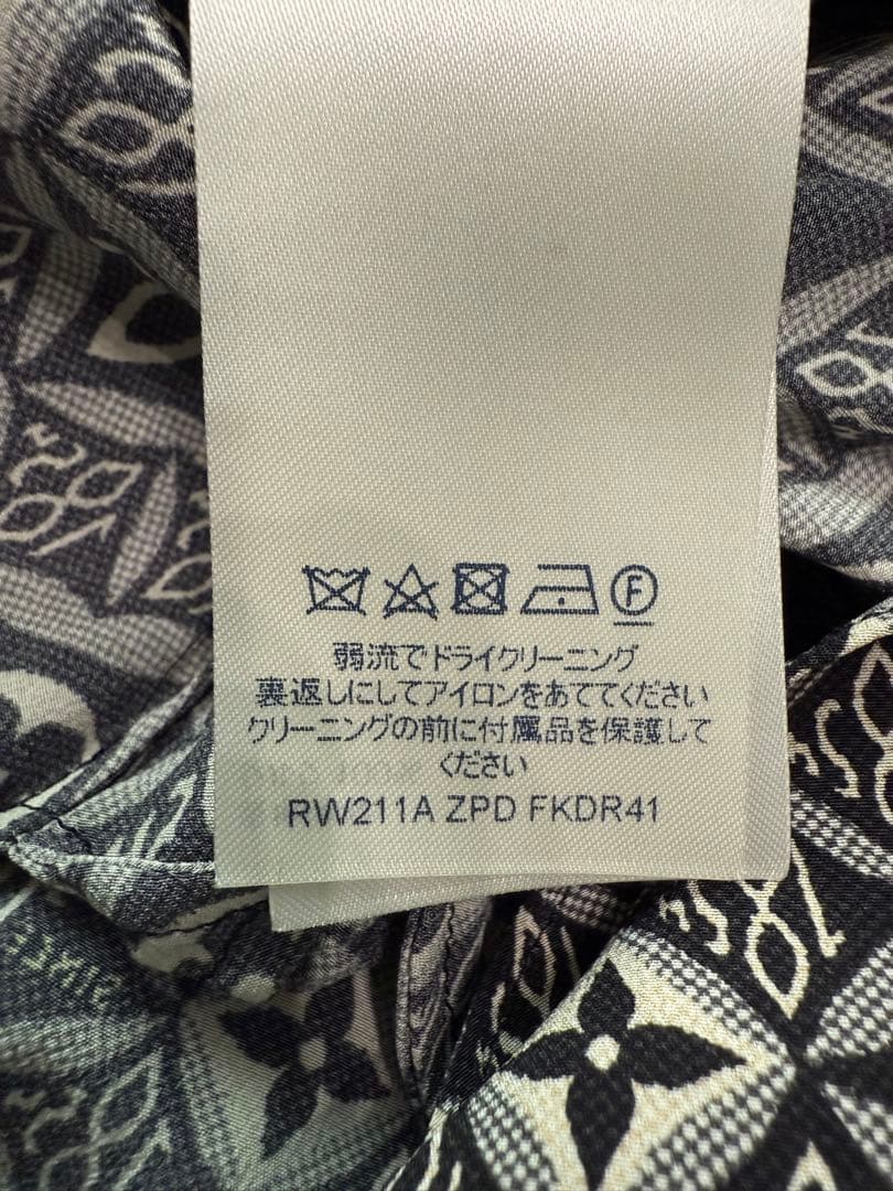 【極美品】LOUIS VUITTON シルク モノグラムワンピース 36 黒