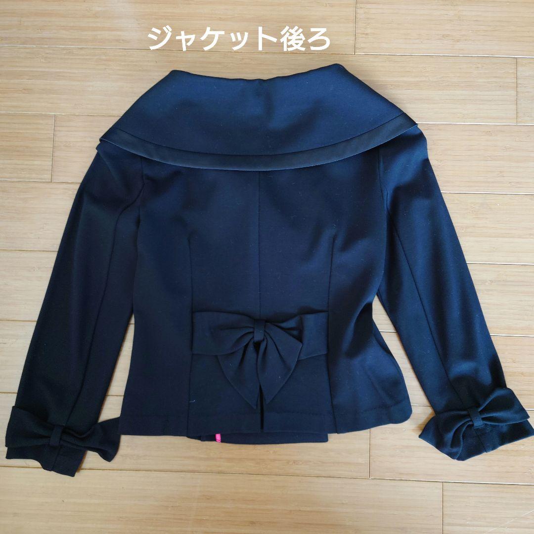 レジーナロマンティコスーツ ブラック ダブルブレスト スカートスーツ