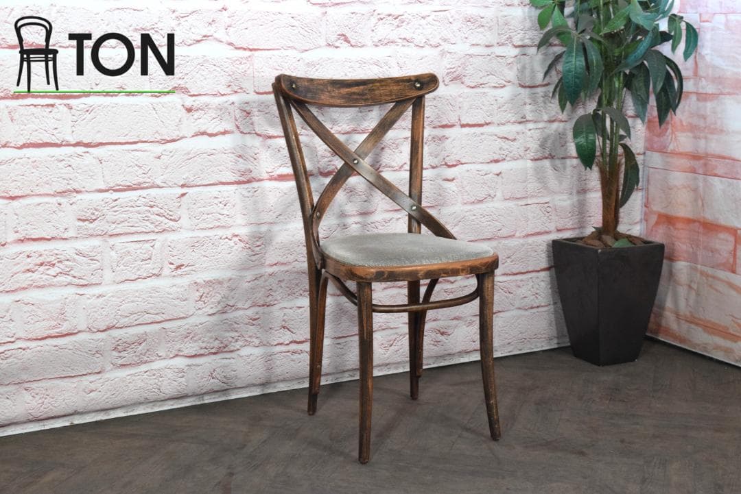 TON/トン クロスバックチェア ファブリック付き ダイニングチェア　A