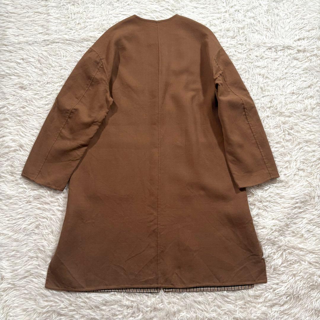 マッキントッシュ　フィロソフィー　ダブルフェイス　リバー　ノーカラー　コート