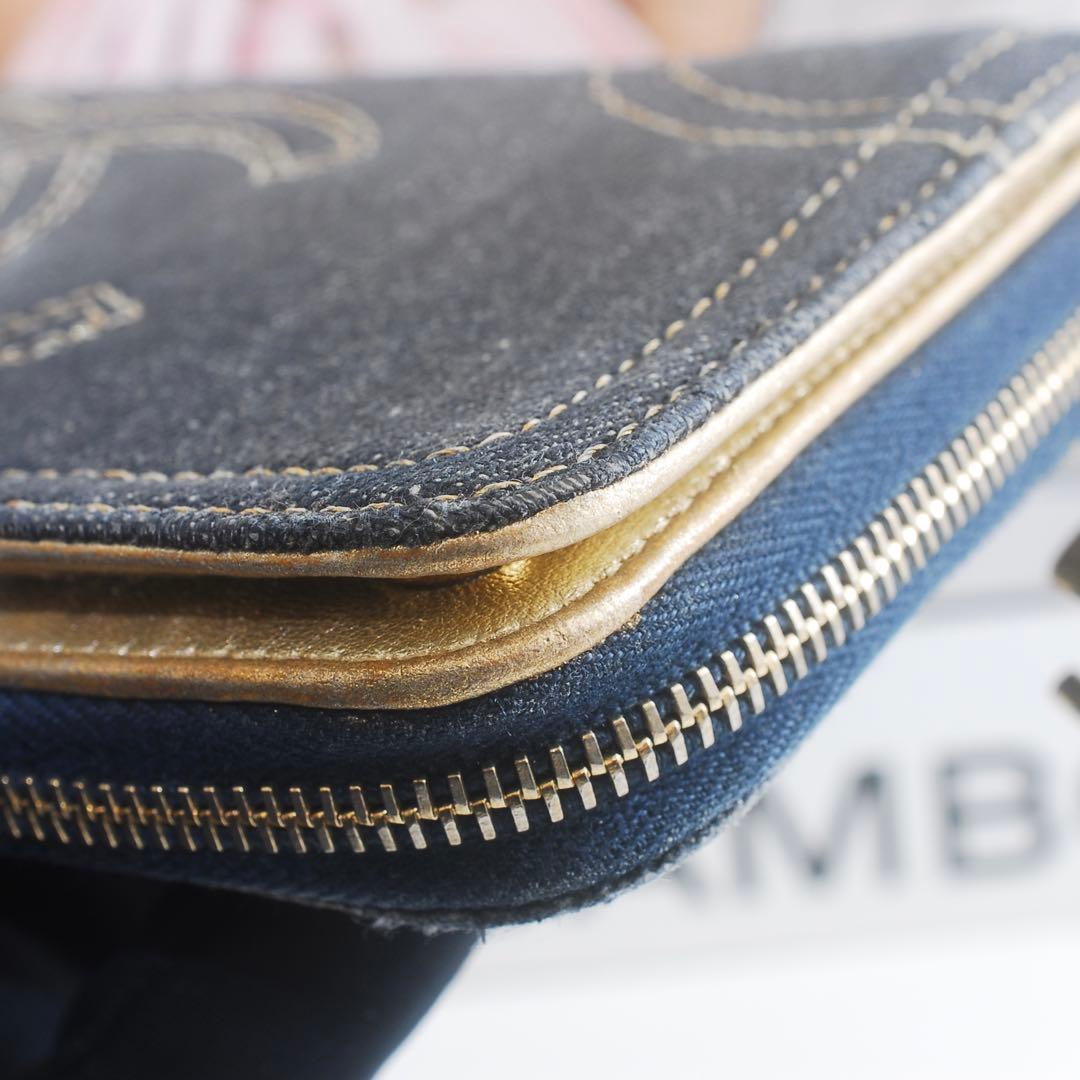 CHANEL＊シャネル＊デニム＊ココ＊長財布＊ゴールド