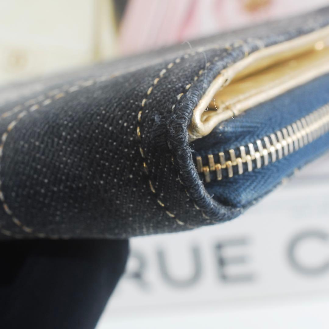 CHANEL＊シャネル＊デニム＊ココ＊長財布＊ゴールド
