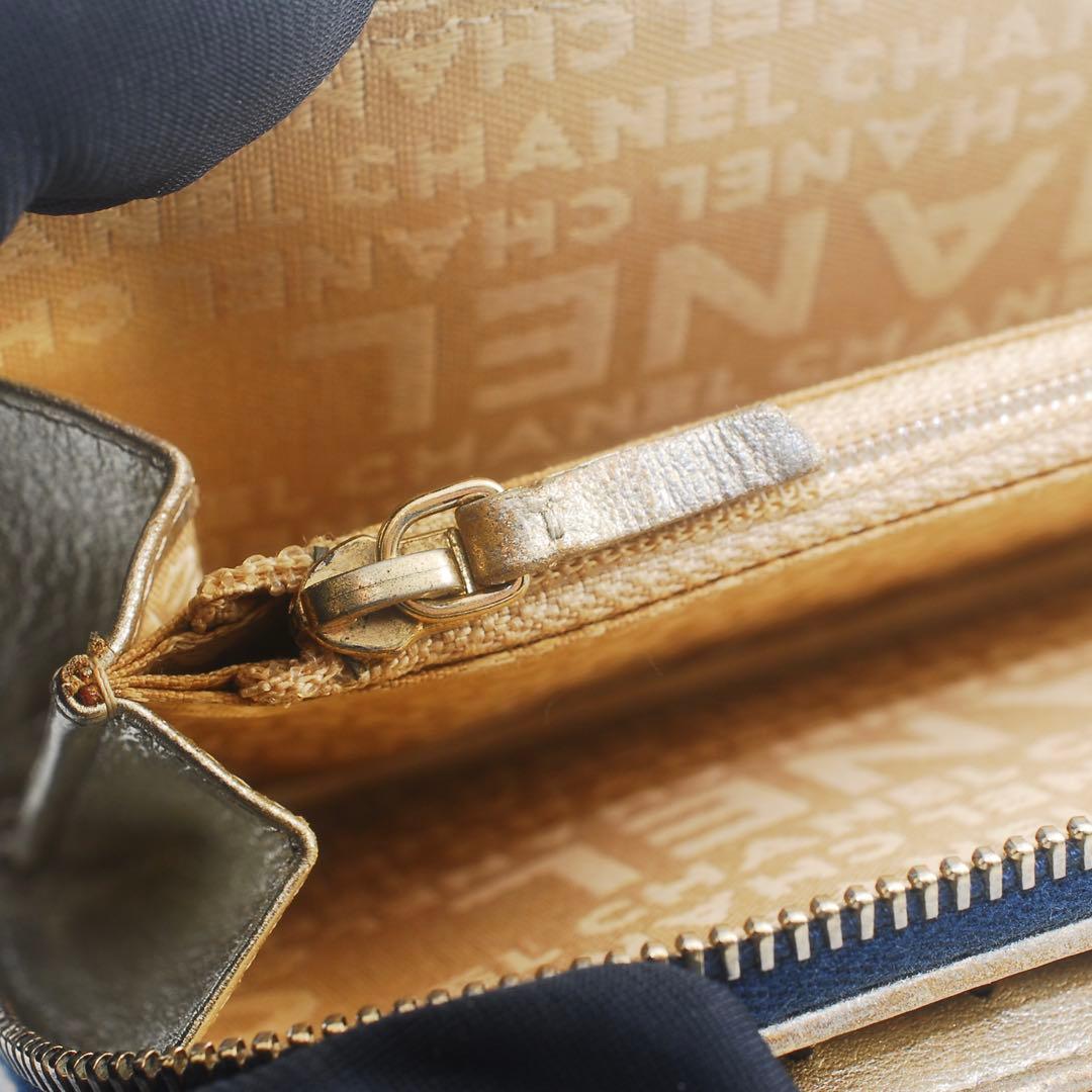 CHANEL＊シャネル＊デニム＊ココ＊長財布＊ゴールド