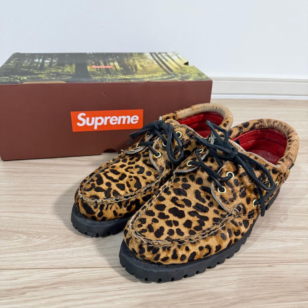 supreme timberland 3 eye レオパード 26.5cm