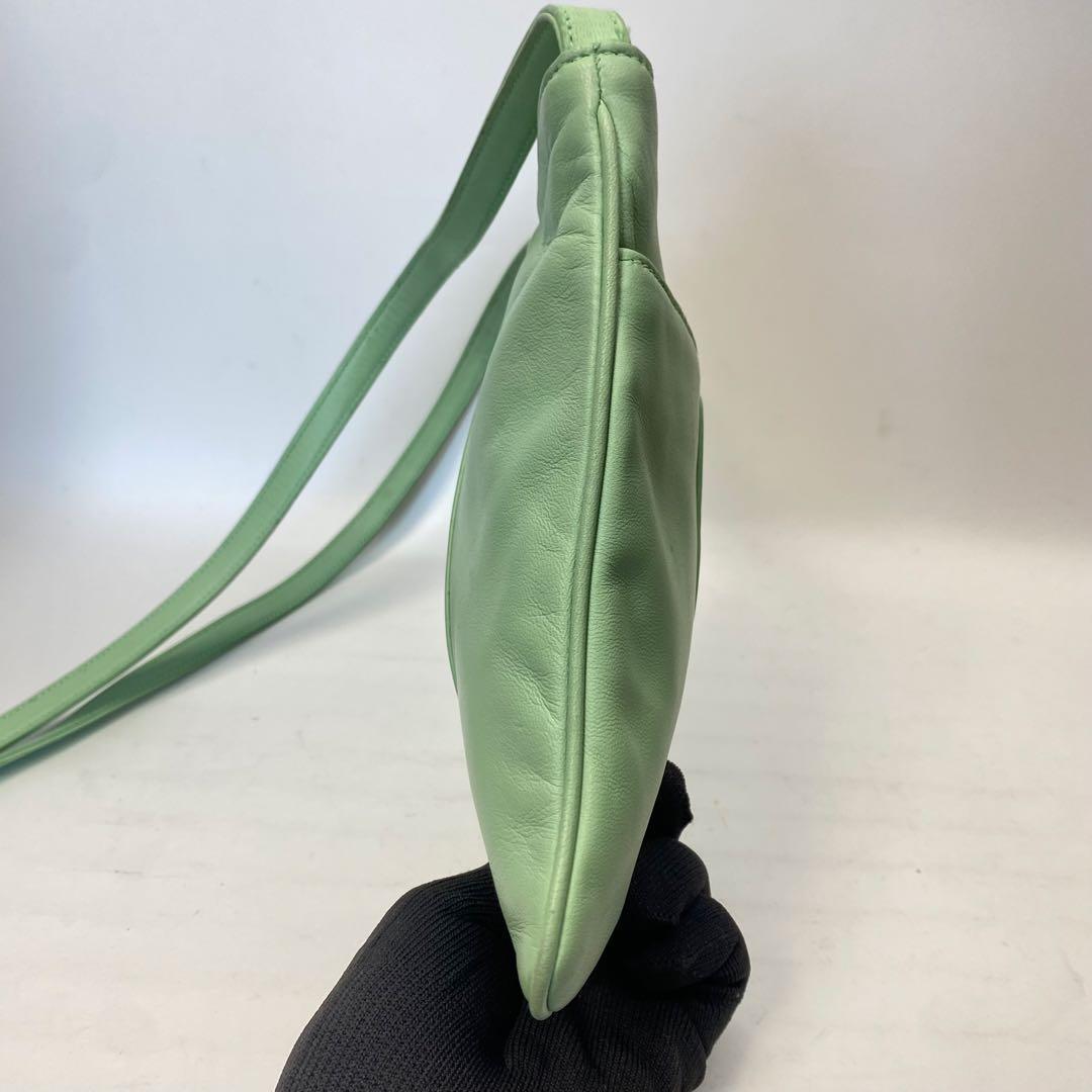 【希少カラー】ロエベ ショルダーバッグ ナッパレザー ミントグリーン アナグラム