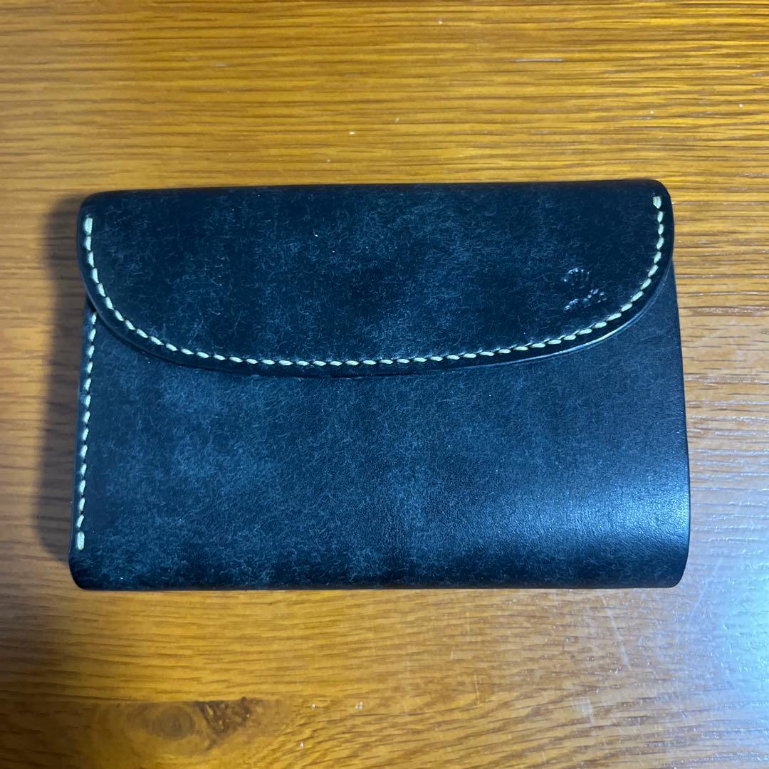 LEATHER&SILVER MOTO 三つ折り財布 黒