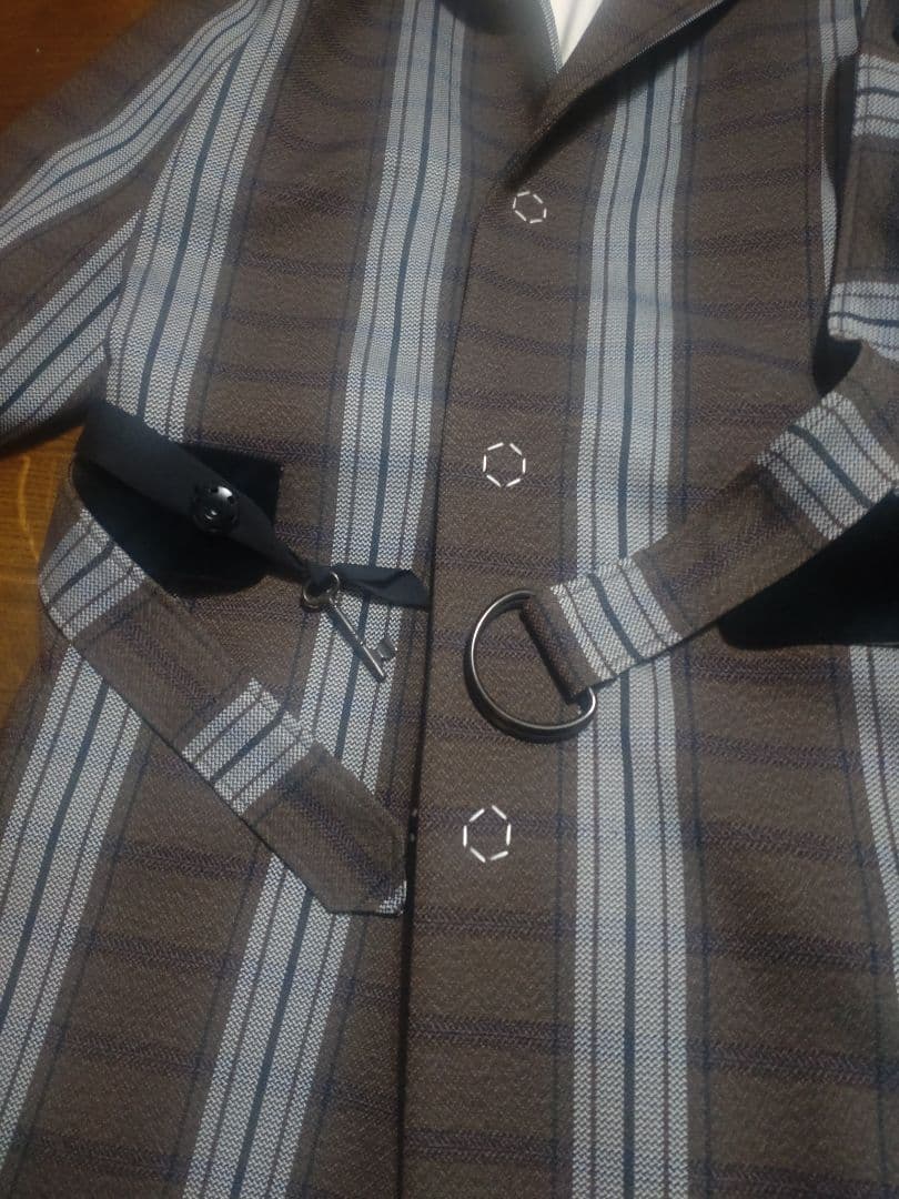 ジャケット・アウター SUNSEA 18AW Pollys Tweed Check Coat