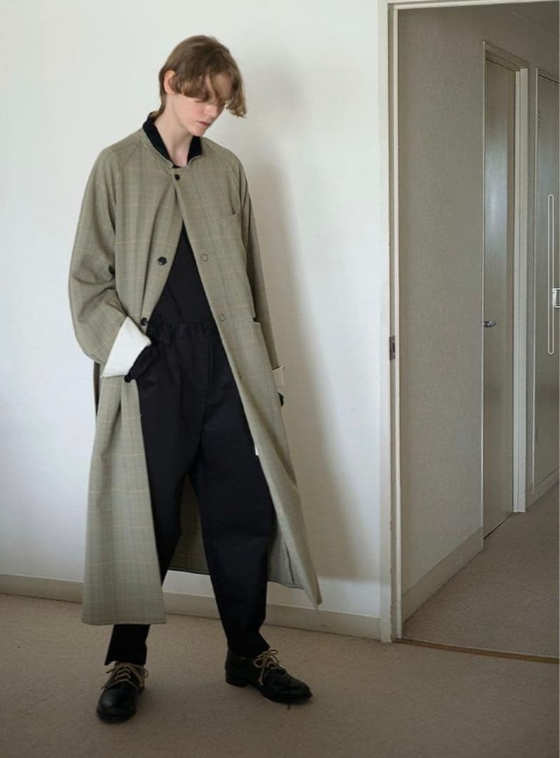 ジャケット・アウター SUNSEA 18AW Pollys Tweed Check Coat