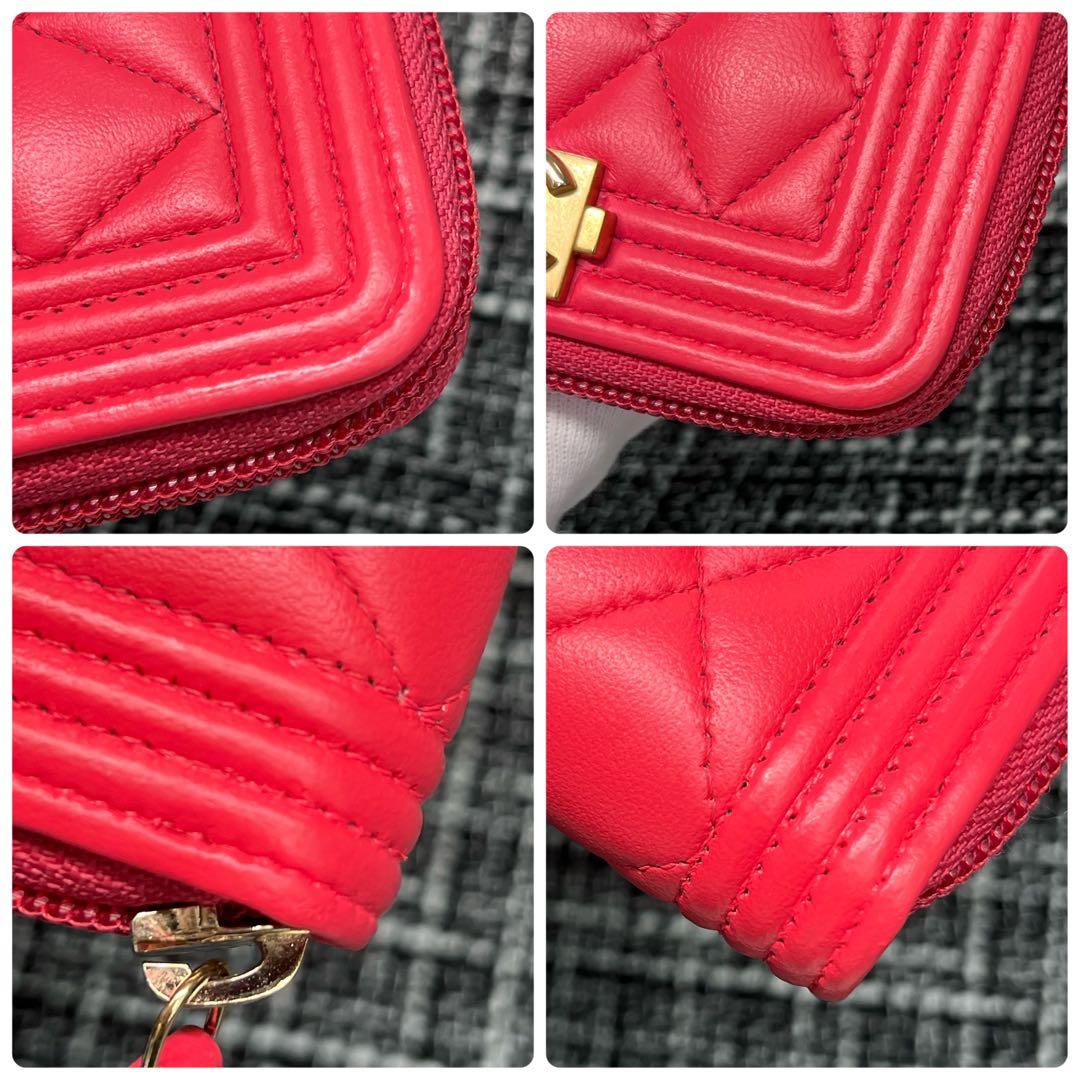 CHANEL ボーイシャネル　 カードケース　ケース　ミニ財布　赤