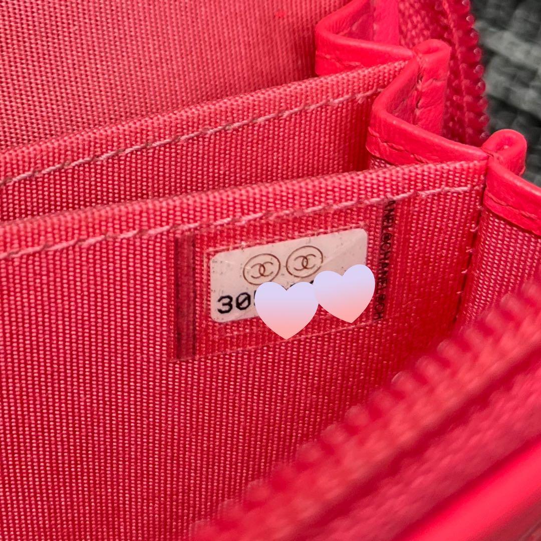 CHANEL ボーイシャネル　 カードケース　ケース　ミニ財布　赤