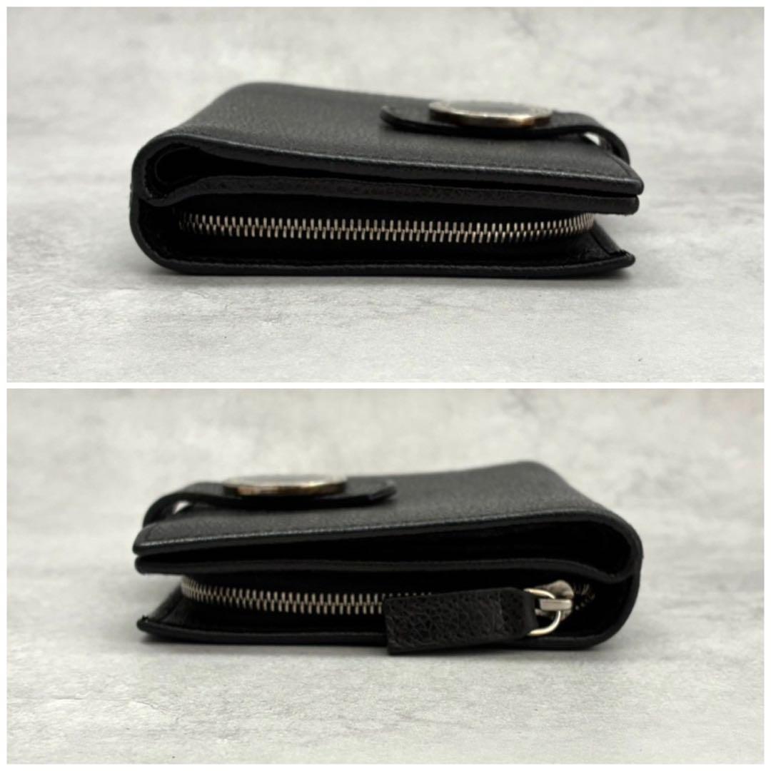 ✨美品✨ブルガリ 二つ折り財布 ロゴクリップ ブラック×レッド バイカラー