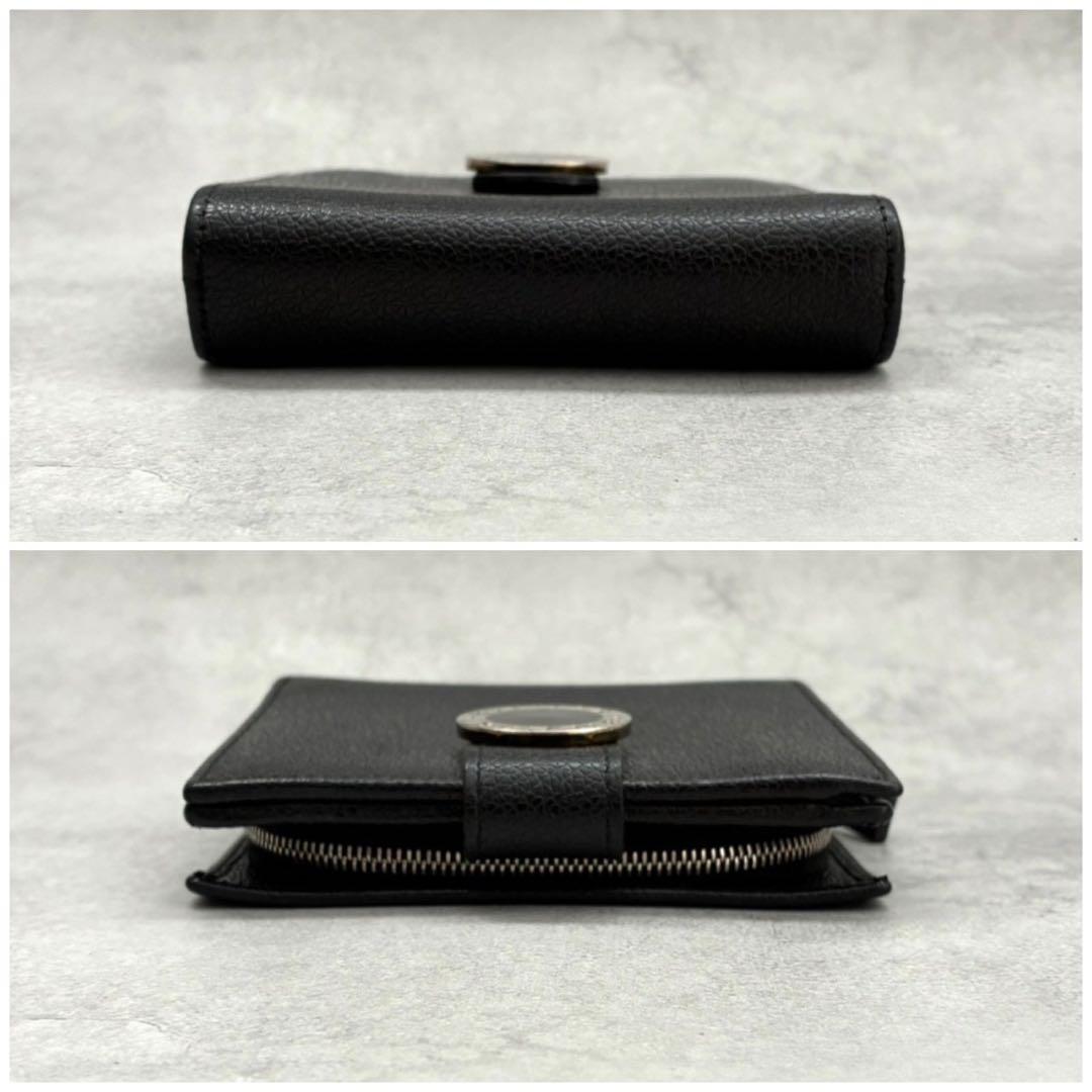 ✨美品✨ブルガリ 二つ折り財布 ロゴクリップ ブラック×レッド バイカラー