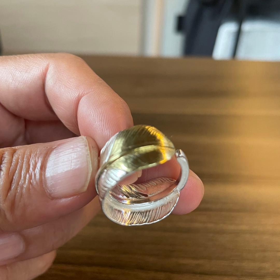 先金 フェザー リング 指輪 アクセサリー ハンドメイド ノーブランド