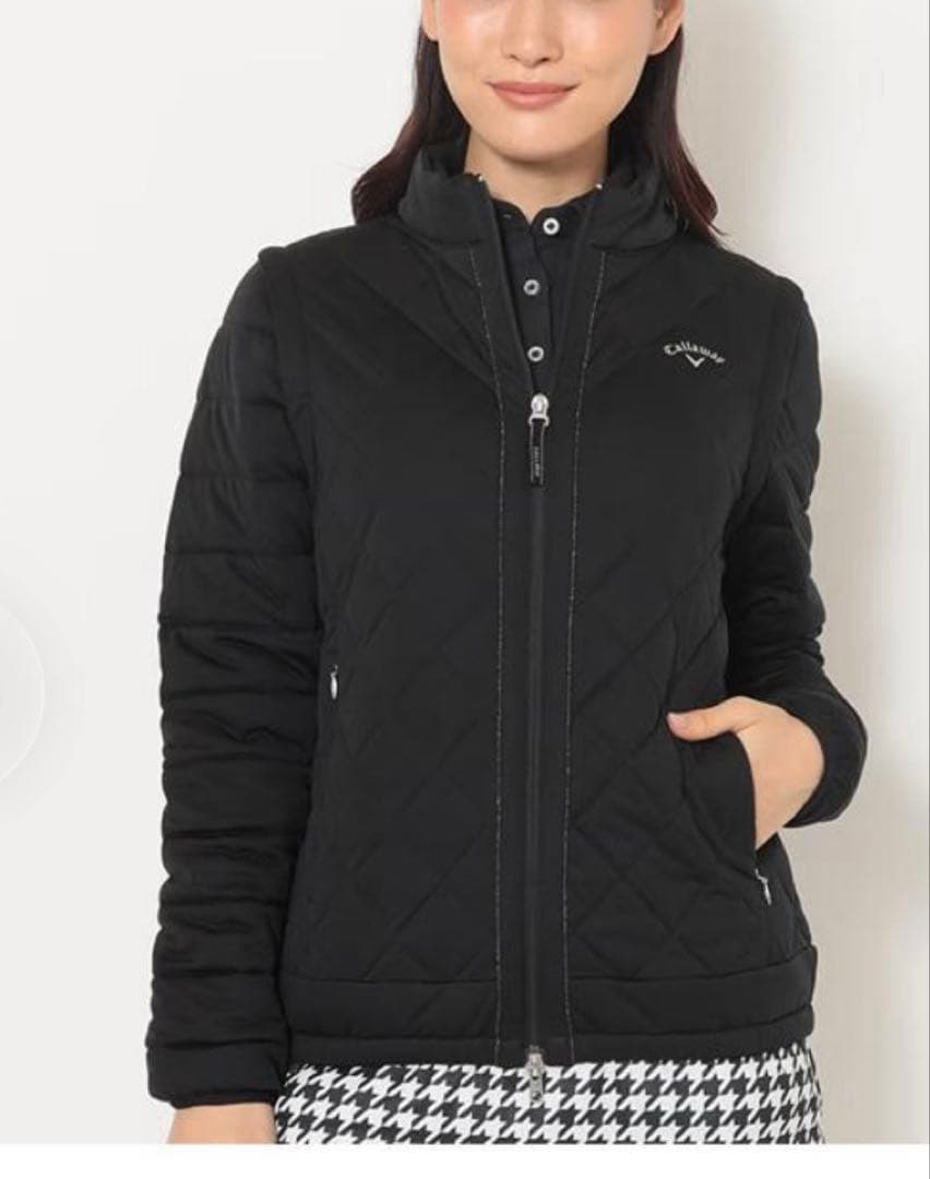 Callaway レディース スターストレッチ袖取り外し中綿ブルゾン M