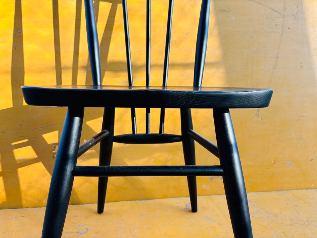 J48★関家具★キキチェア ダイニングチェア ブラック クラッシュゲート