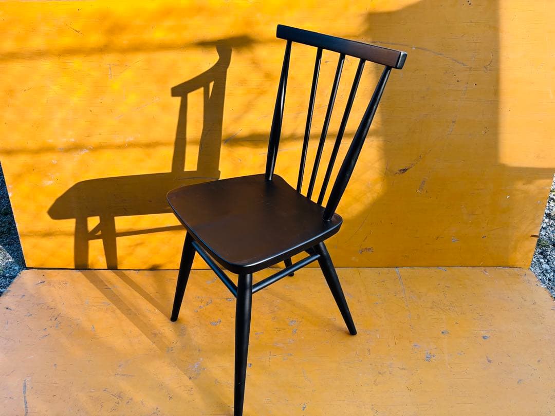 J48★関家具★キキチェア ダイニングチェア ブラック クラッシュゲート