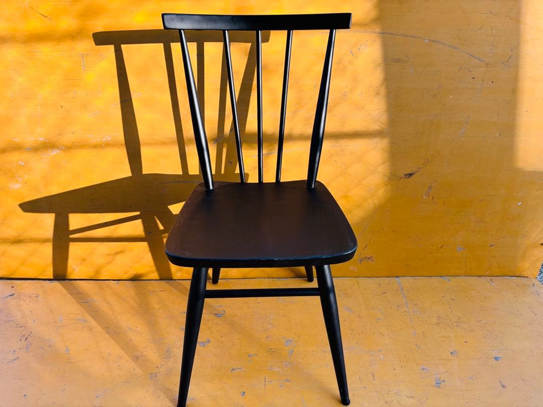 J48★関家具★キキチェア ダイニングチェア ブラック クラッシュゲート