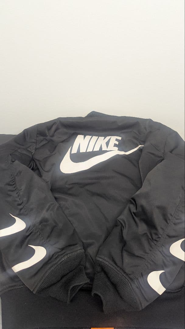 Nike x Alphaブラック MA-1 フライトジャケット