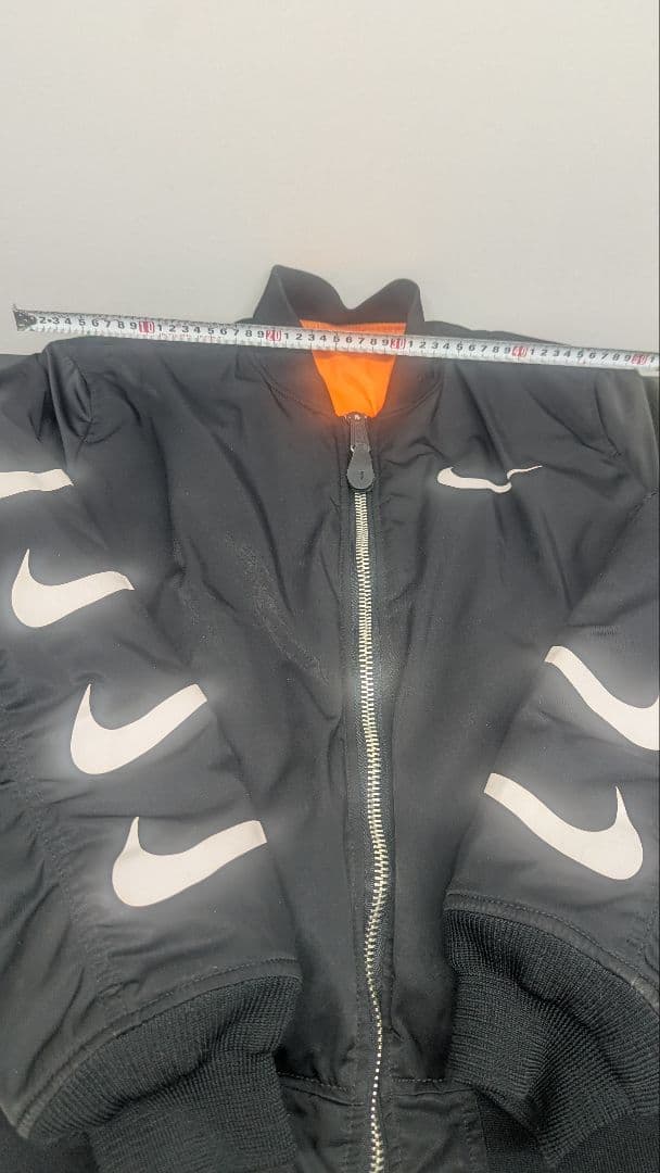 Nike x Alphaブラック MA-1 フライトジャケット