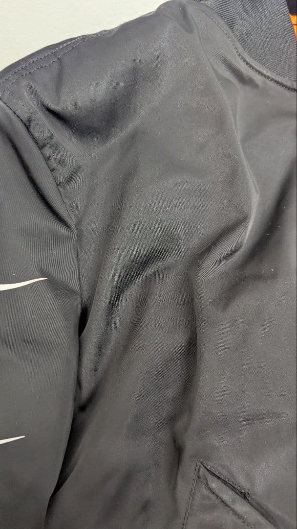 Nike x Alphaブラック MA-1 フライトジャケット