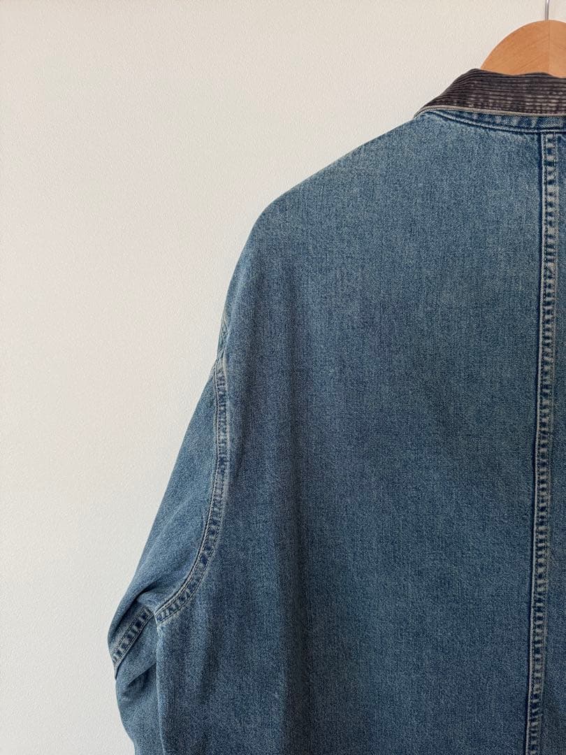 【大人気】RRL ダブルアールエル デニム カバーオール オンブレチェック L