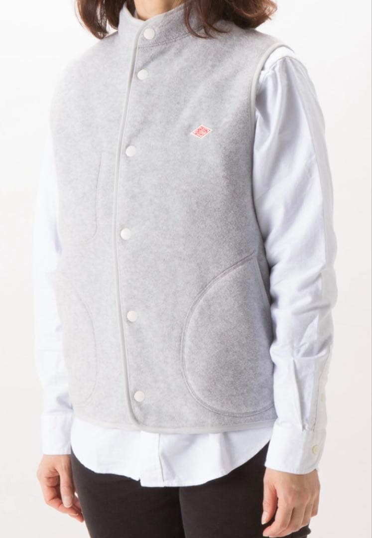 定価14,080円 ダントン スタンドカラー フリース ベスト 34