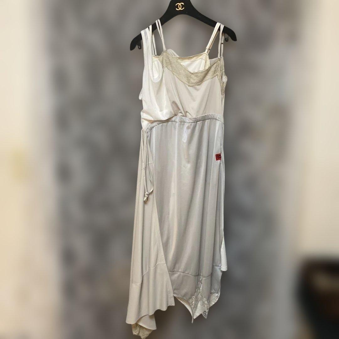 Maisonミハラヤスヒロ キャミワンピース ロング丈 レース装飾 ツギハギ