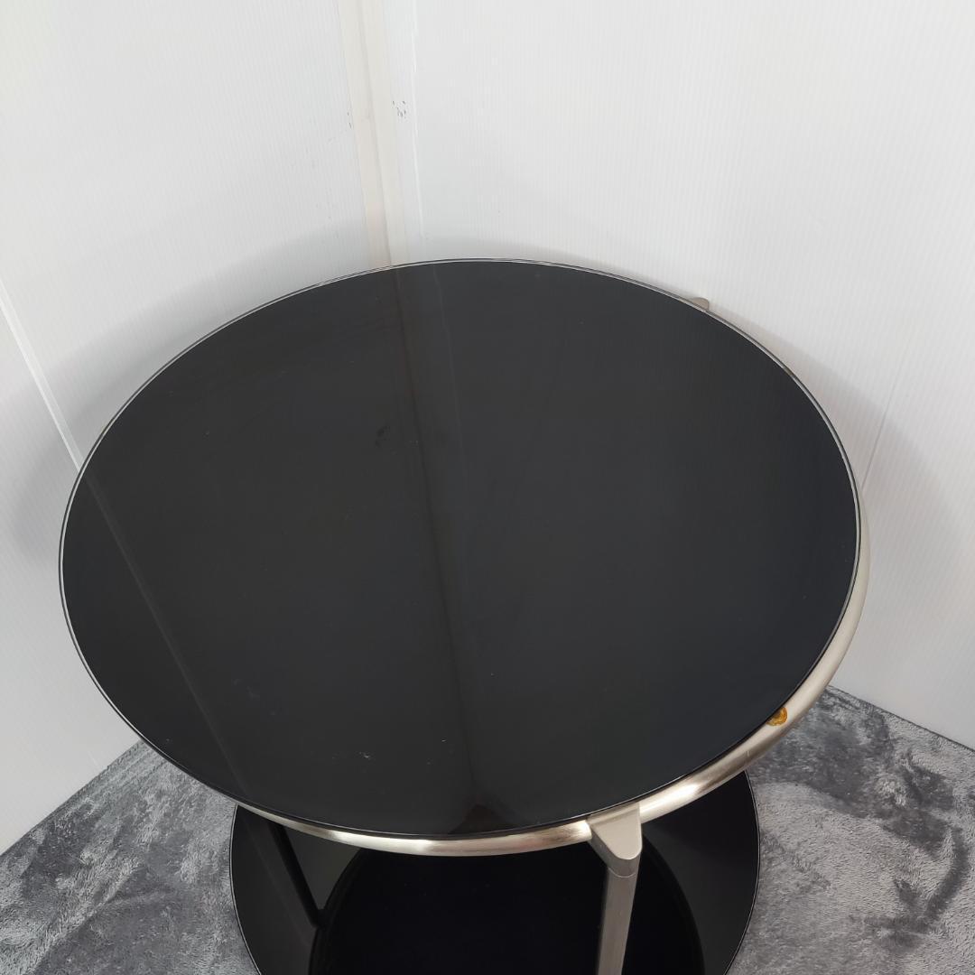 【数日セール】希少　IKEA STRIND キャスター無　サイドテーブル　黒