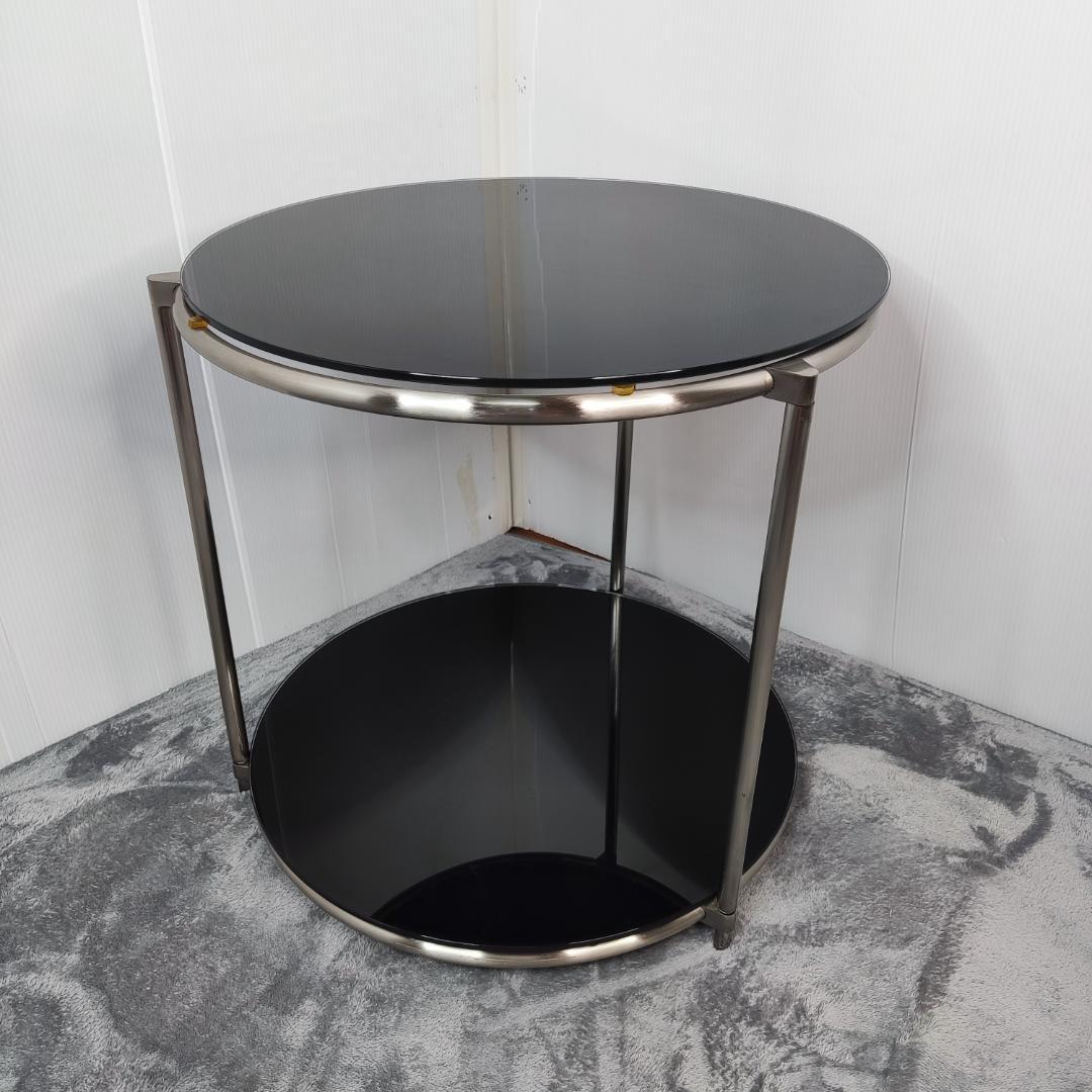 【数日セール】希少　IKEA STRIND キャスター無　サイドテーブル　黒