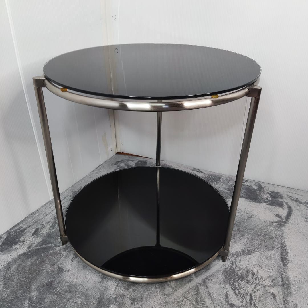 【数日セール】希少　IKEA STRIND キャスター無　サイドテーブル　黒