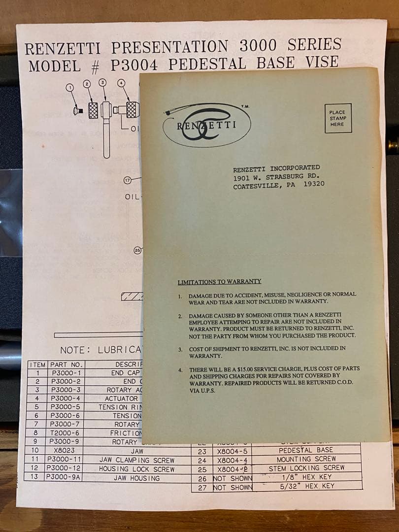 レンゼッティ RENZETTI プレゼンテーションバイス