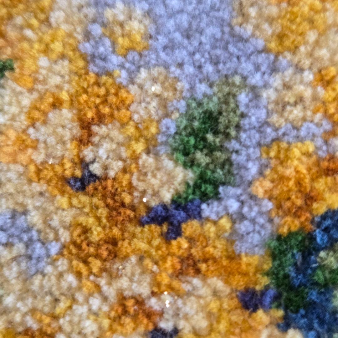 希少　FEILER ミモザ花柄エプロン シルバーグレー