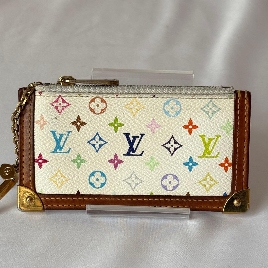 ★美品★　ルイヴィトン　マルチカラー　ポシェット・クレ　ブロン　小銭　キーケース