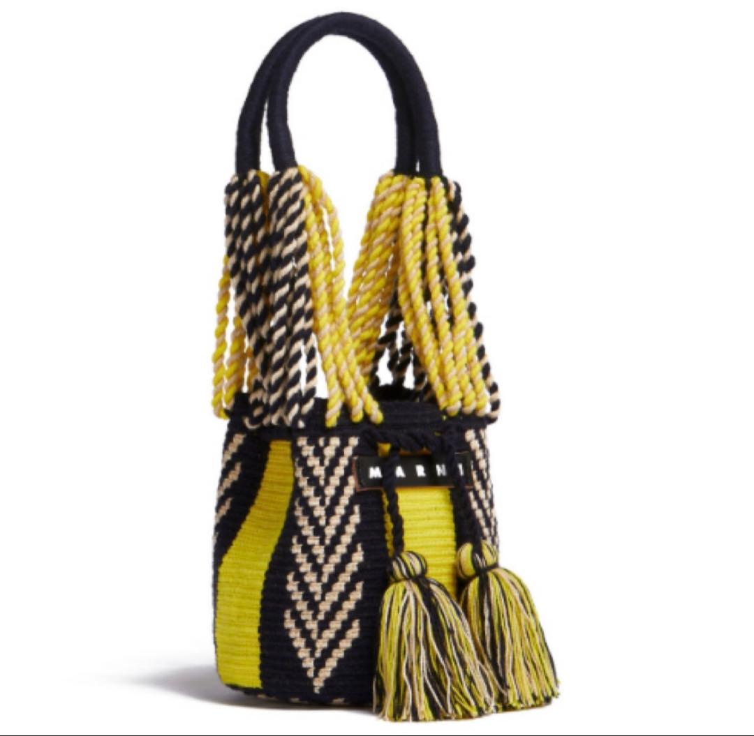 MARNI MARKET マルニ マーケット　フリンジニットバッグ　未使用品