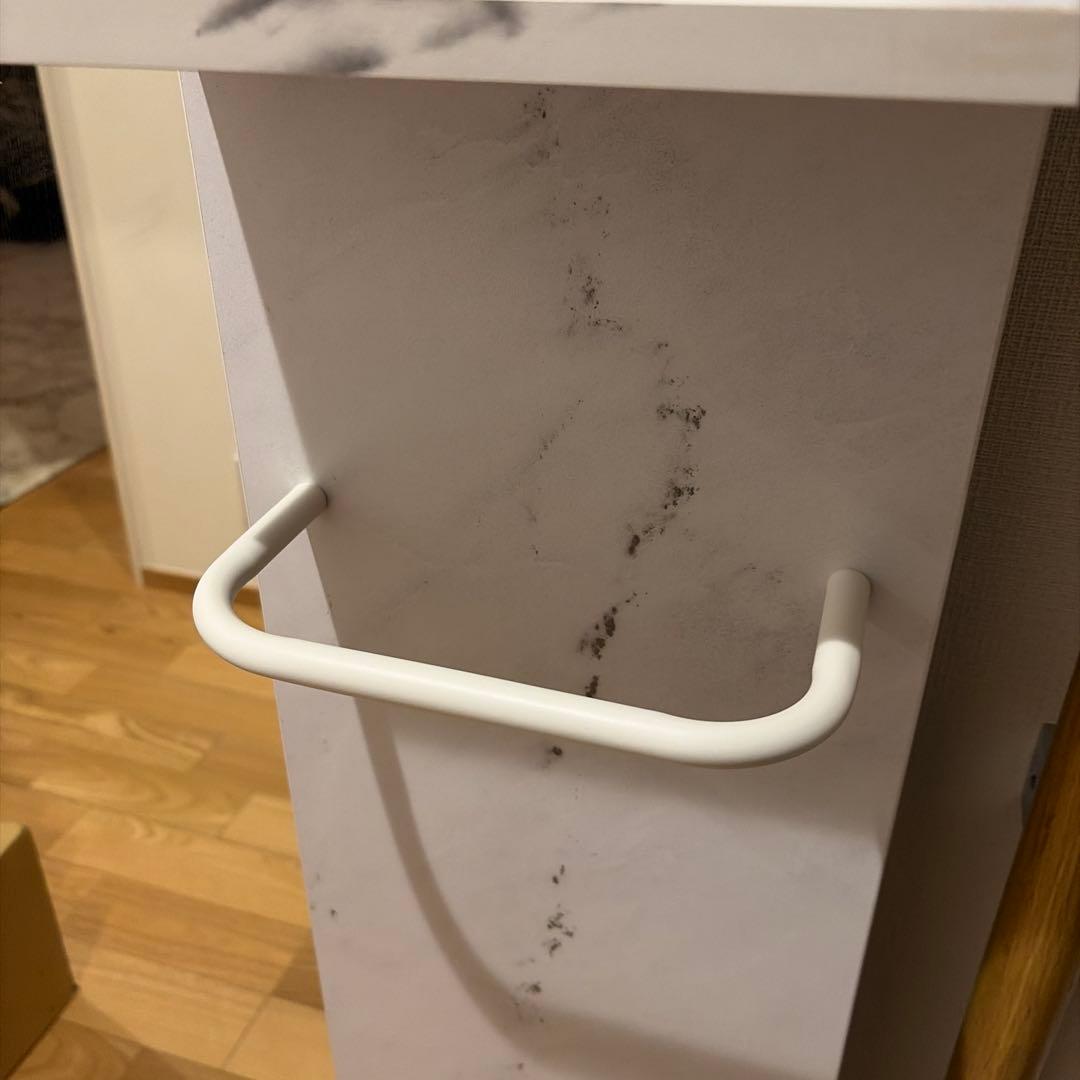 [幅80] ミラー付き突っ張り棚 壁面収納 スリム 棚 伸縮 LOWYA