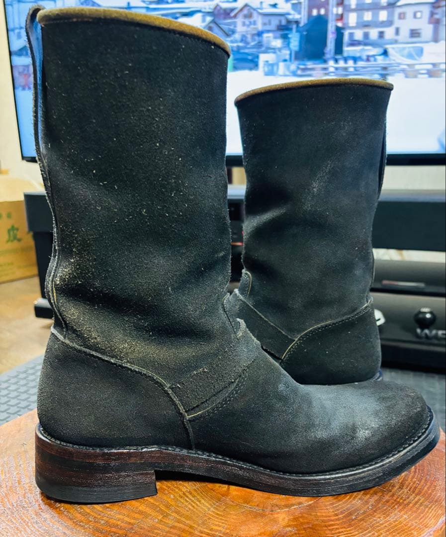 STRUMストラムエンジニア ブーツ RUDY茶1120N BLACKカスタム