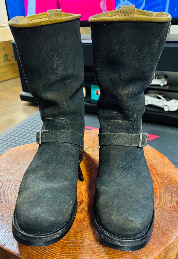 STRUMストラムエンジニア ブーツ RUDY茶1120N BLACKカスタム