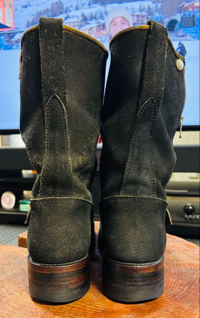 STRUMストラムエンジニア ブーツ RUDY茶1120N BLACKカスタム