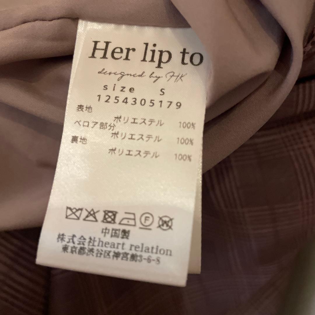 ワンピース herlipto Bristol Plaid Ribbon Dress