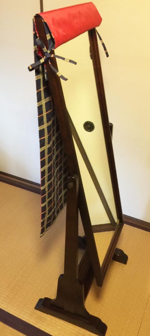 (極美品）北海道民芸家具 姿見 スタンドミラー 鏡