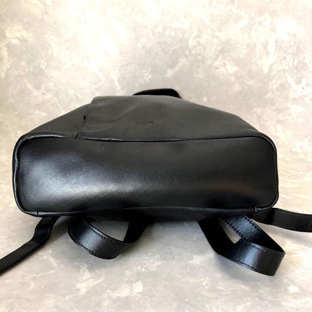 ★美品★カンペール 2WAYレザーリュック 黒 ブラック バックパック