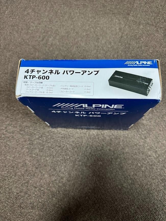ALPINE アルパイン 4チャンネルパワーアンプ KTP-600 未使用