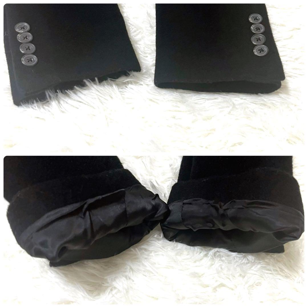 ★美品・現行★ポロラルフローレン チェスターコート マキシ丈 ベロア切り替え