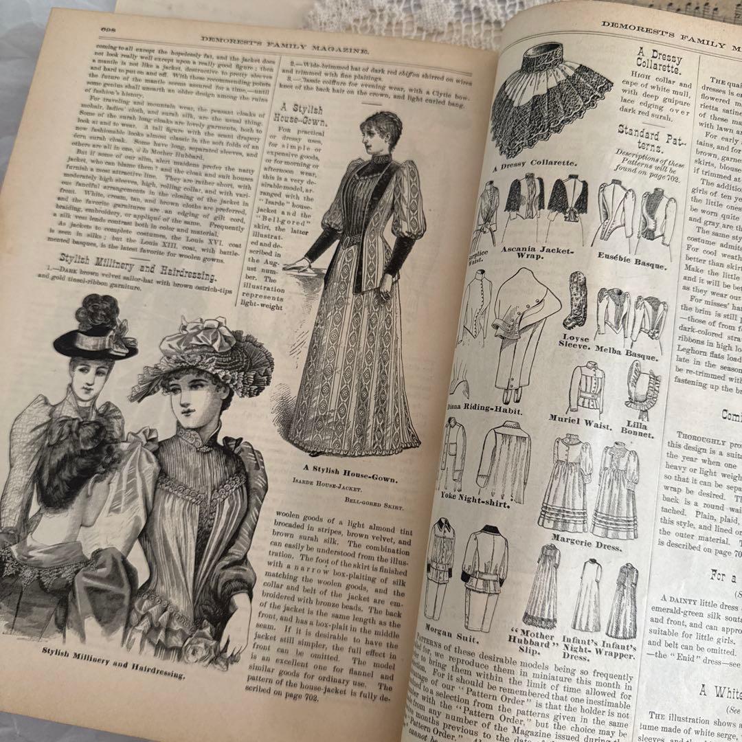 稀少1891年　美しいアンティーク古書ヴィクトリアン洋書　ジャンクジャーナル素材