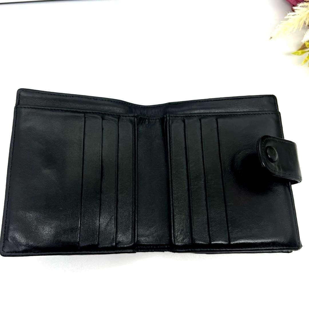 CHANEL シャネル ラムスキン 二つ折り 財布ココマーク ヴィンテージ 黒