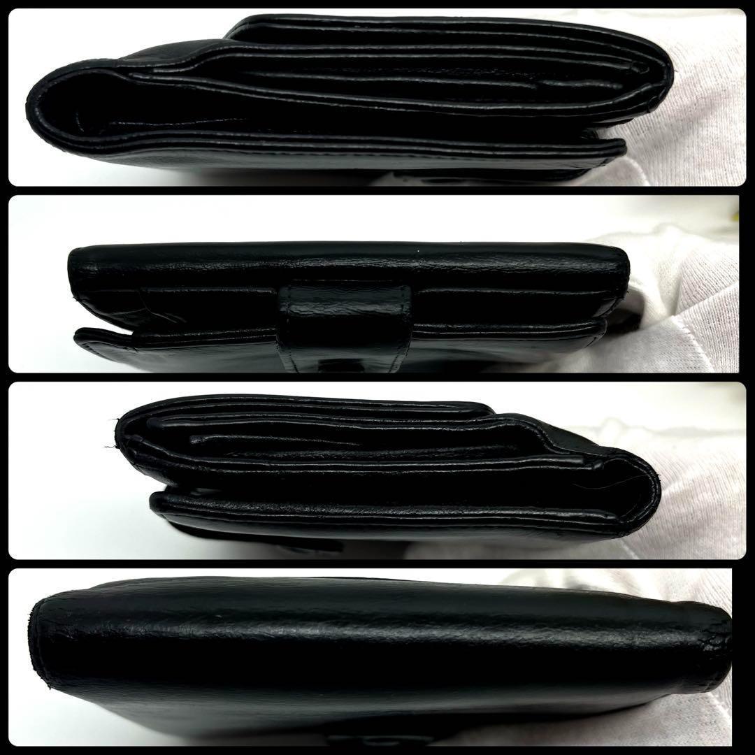 CHANEL シャネル ラムスキン 二つ折り 財布ココマーク ヴィンテージ 黒