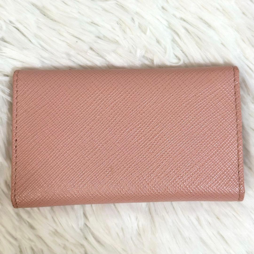 未使用級美品♡⟡.·PRADA キーケース サフィアーノ メタル ピンク