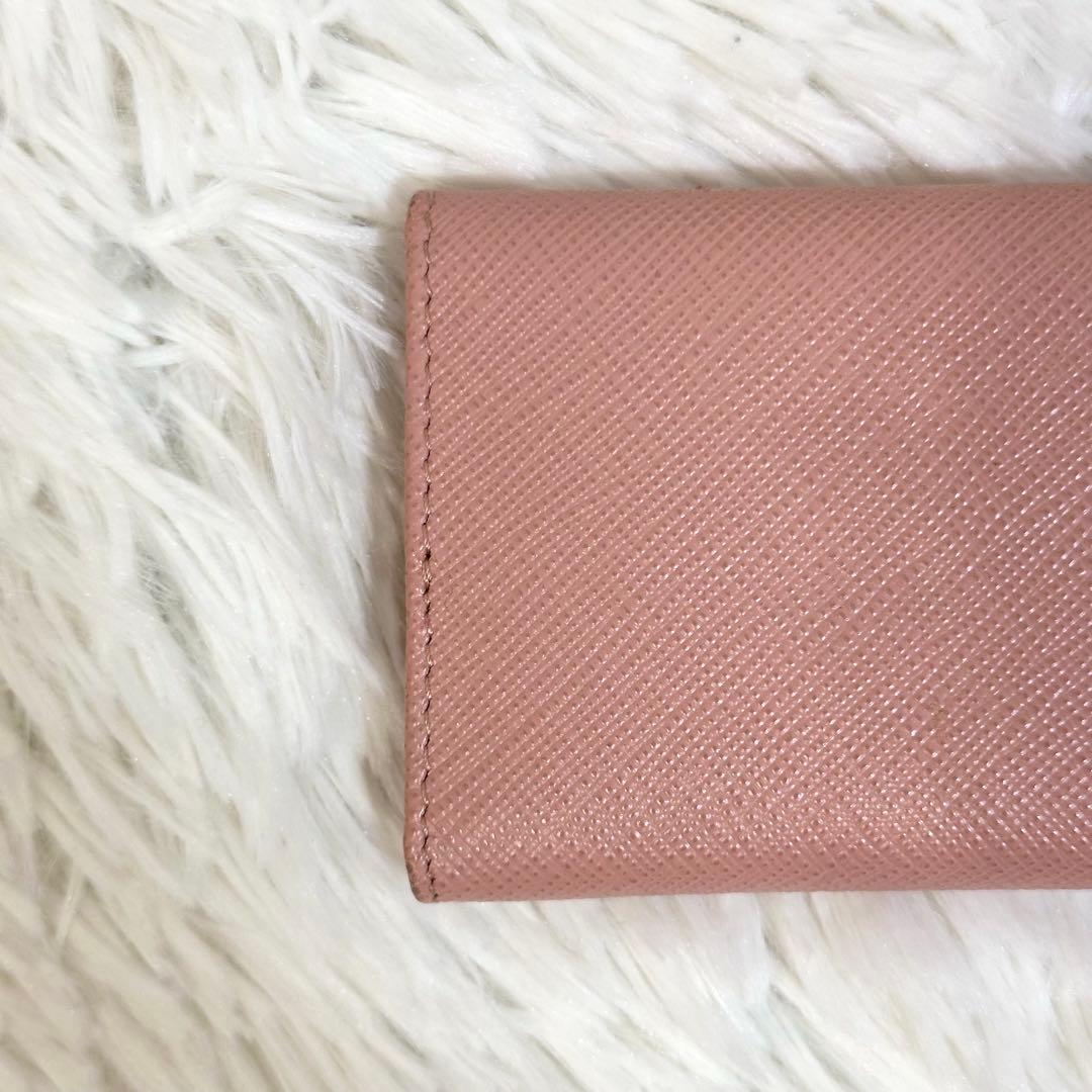 未使用級美品♡⟡.·PRADA キーケース サフィアーノ メタル ピンク