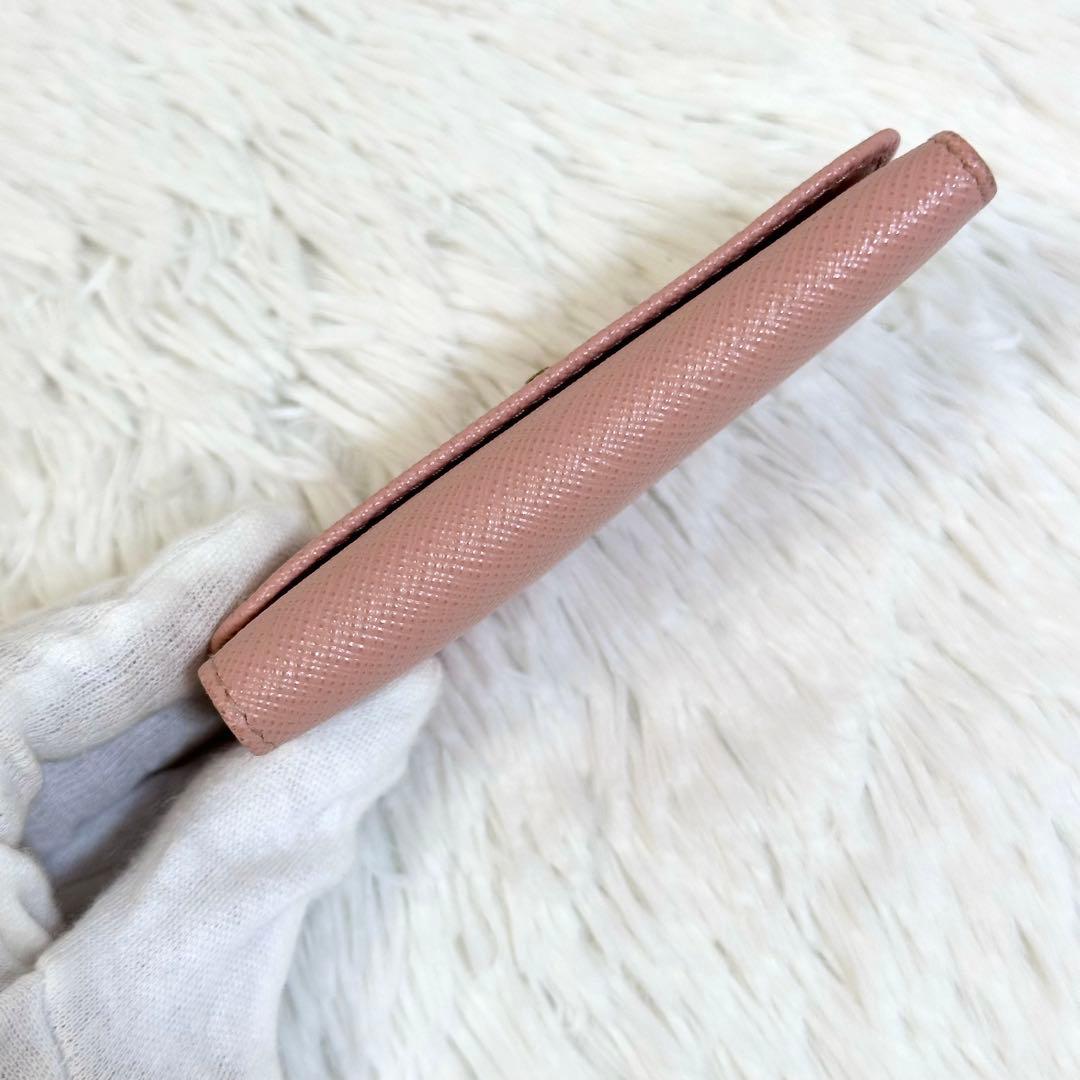 未使用級美品♡⟡.·PRADA キーケース サフィアーノ メタル ピンク