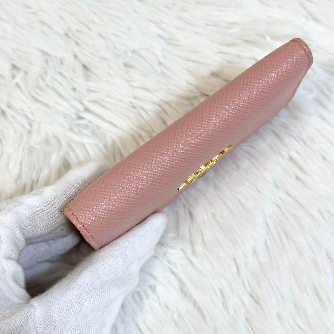未使用級美品♡⟡.·PRADA キーケース サフィアーノ メタル ピンク